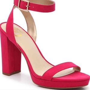 Hot pink Sam Edelman block heels